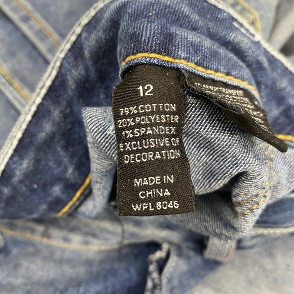 Style&Co. Cuffed Skimmer Women's size 12 Dark Wash Blue Denim jean Shorts - Picture 4 of 4